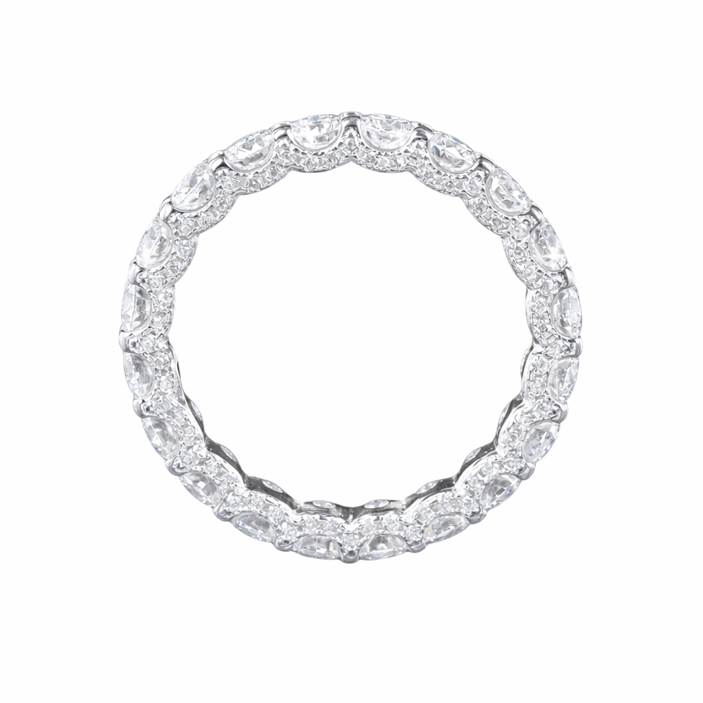 French Vanilla Moissanite Ring